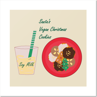 Santa's Vegan Christmas Cookies Posters and Art